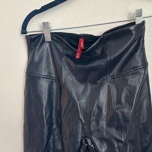 Spanx navy shiny leggings